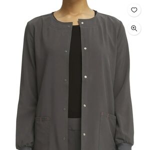 3X Women's Scrub Jacket pewter